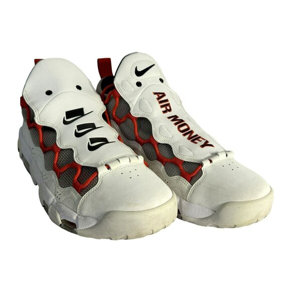 2018 Nike Air More Money White/Habanero Red/Atmosphere Grey Mesh Shoes Sz 10.5 - Picture 11 of 11